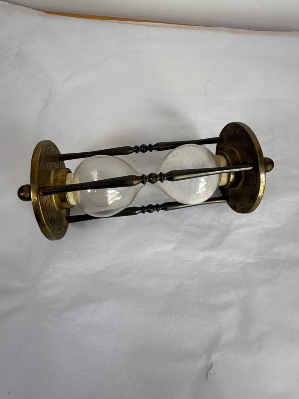 Brass Hourglass Sand Timer Zodiac Roman Numeral Gothic Astrology Curiosity Cabin - Picture 6 of 8